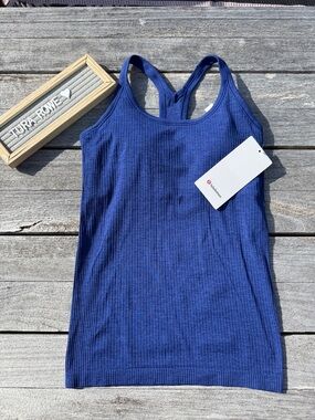 lululemon athletica Ribbed Blue Tank Top